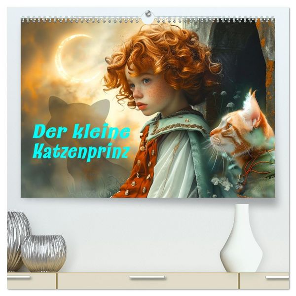 Produktbild: Der kleine Katzenprinz (hochwertiger Premium Wandkalender 2026 DIN A2 quer), Kunstdruck in Hochglanz