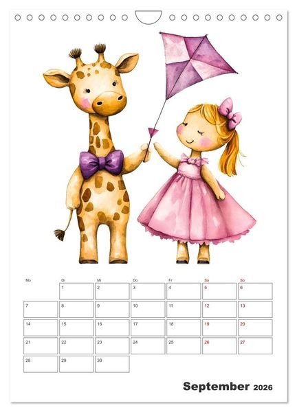 Produktbild: Mein tierischer Planer - Spa&szlig;iger Notiz-Kalender f&uuml;r Kinder (Wandkalender 2026 DIN A4 hoch), CALVENDO Monatskalender