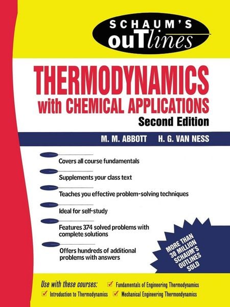 Produktbild: Schaum's Outline of Thermodynamics With Chemical Applications