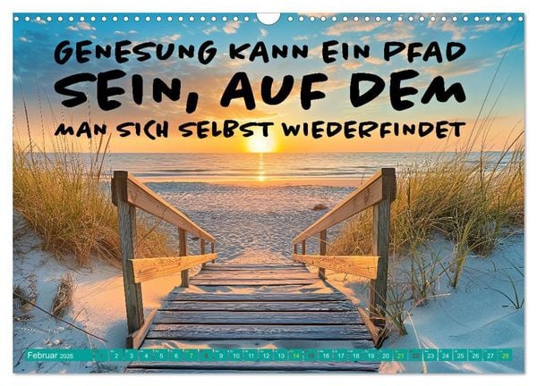 Produktbild: Gute Besserung - mit coolen Spr&uuml;chen (Wandkalender 2026 DIN A3 quer), CALVENDO Monatskalender
