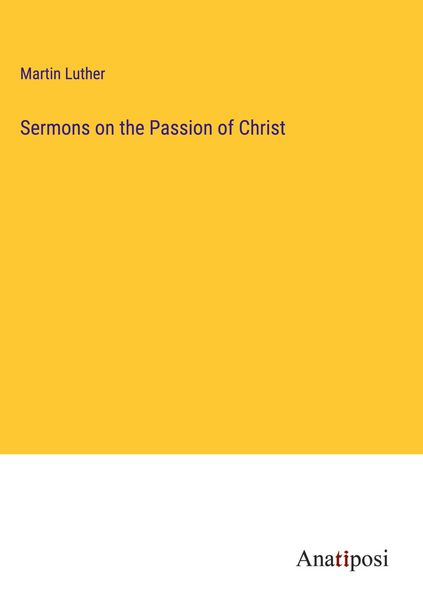 Produktbild: Sermons on the Passion of Christ
