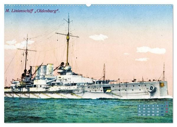 Produktbild: Fregatten, Kreuzer, Panzerschiffe &ndash; historische Karten von Kriegsschiffen (Wandkalender 2026 DIN A2 quer), CALVENDO Monatskalender