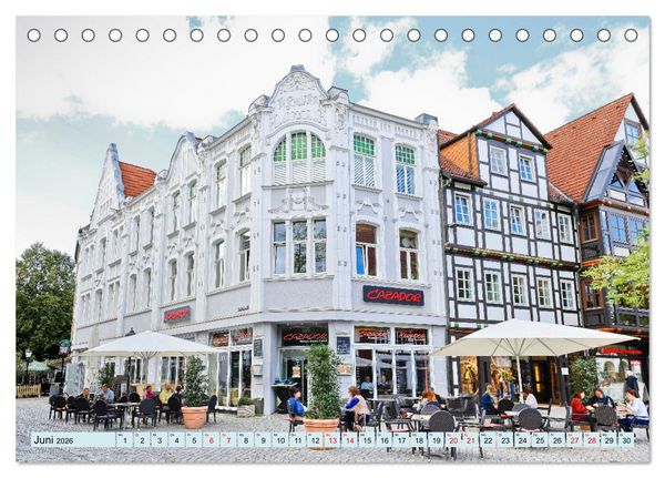 Produktbild: Hameln - Fachwerk und Weserrenaissance (Tischkalender 2026 DIN A5 quer), CALVENDO Monatskalender