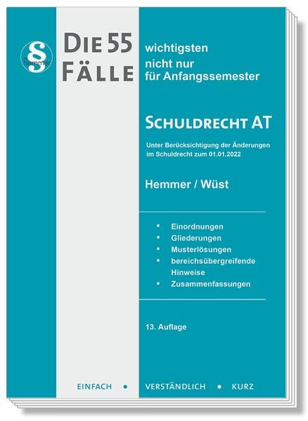 Produktbild: Die 55 wichtigsten F&auml;lle Schuldrecht AT