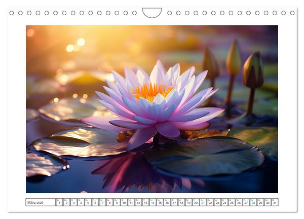Produktbild: Lichtspiel der Seerosen (Wandkalender 2026 DIN A4 quer), CALVENDO Monatskalender