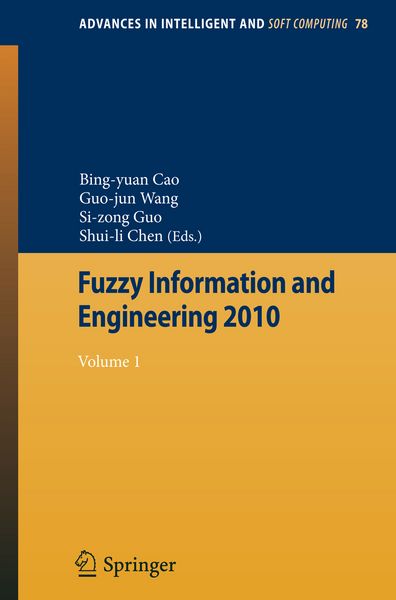Produktbild: Fuzzy Information and Engineering 2010