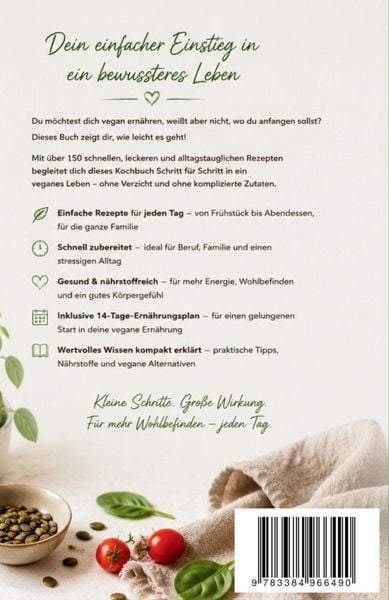 Produktbild: Einfach vegan starten - Das Vegan Kochbuch f&uuml;r Einsteiger