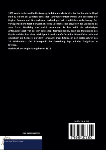 Produktbild: Die Entwickelung des Norddeutschen Lloyd Bremen