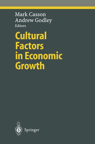 Produktbild: Cultural Factors in Economic Growth