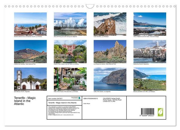 Produktbild: Tenerife - Magic Island in the Atlantic (Wall Calendar 2027 DIN A3 landscape), CALVENDO 12 Month Wall Calendar