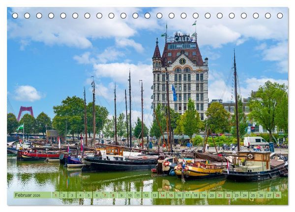 Produktbild: Rotterdam - modern und pulsierend (Tischkalender 2026 DIN A5 quer), CALVENDO Monatskalender