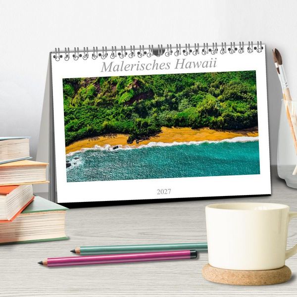 Produktbild: Malerisches Hawaii (Tischkalender 2027 DIN A5 quer), CALVENDO Monatskalender