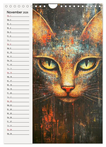 Produktbild: Katzenportraits. Moderne Samtpfoten-Kunst (Wandkalender 2026 DIN A4 hoch), CALVENDO Monatskalender