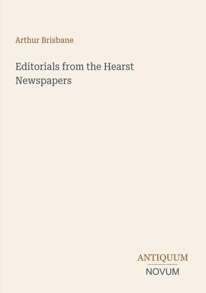 Produktbild: Editorials from the Hearst Newspapers