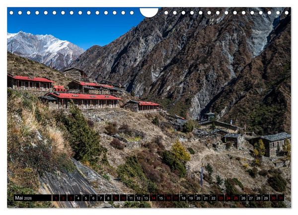 Produktbild: Nepal Tsum Valley - Tal des Gl&uuml;cks (Wandkalender 2026 DIN A4 quer), CALVENDO Monatskalender