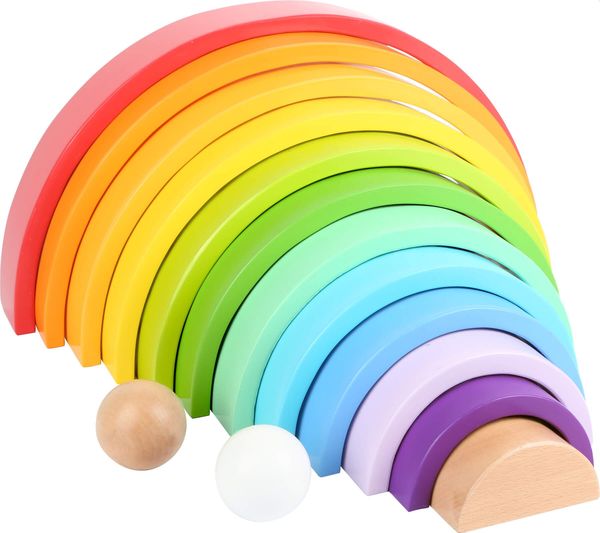 Produktbild: Holzbausteine Regenbogen XL