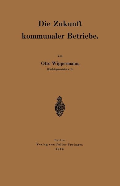 Produktbild: Die Zukunft kommunaler Betriebe
