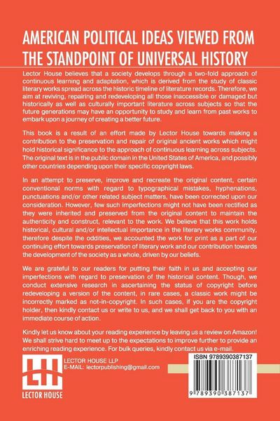 Produktbild: American Political Ideas Viewed From The Standpoint Of Universal History