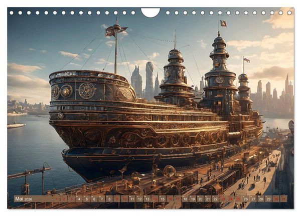 Produktbild: Steampunk Maschinenwelt (Wandkalender 2026 DIN A4 quer), CALVENDO Monatskalender