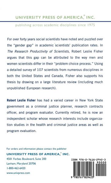 Produktbild: Research Productivity of Scientists