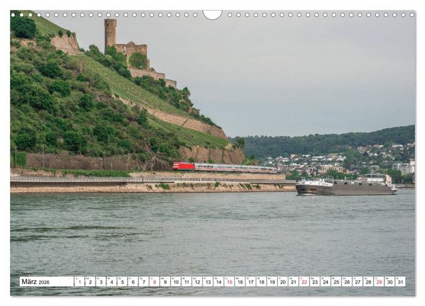 Produktbild: Eisenbahn an Rhein und Mosel 2026 (Wandkalender 2026 DIN A3 quer), CALVENDO Monatskalender