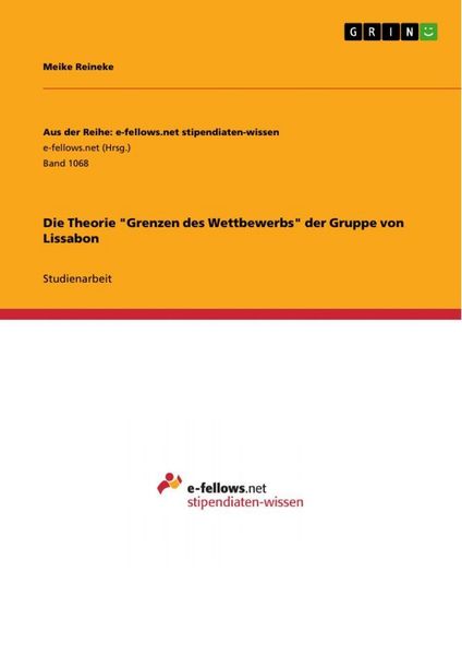 Produktbild: Die Theorie "Grenzen des Wettbewerbs" der Gruppe von Lissabon