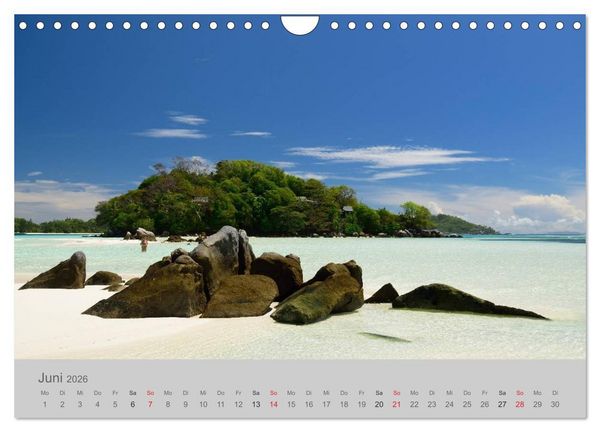 Produktbild: Lichtblicke - Seychellen (Wandkalender 2026 DIN A4 quer), CALVENDO Monatskalender
