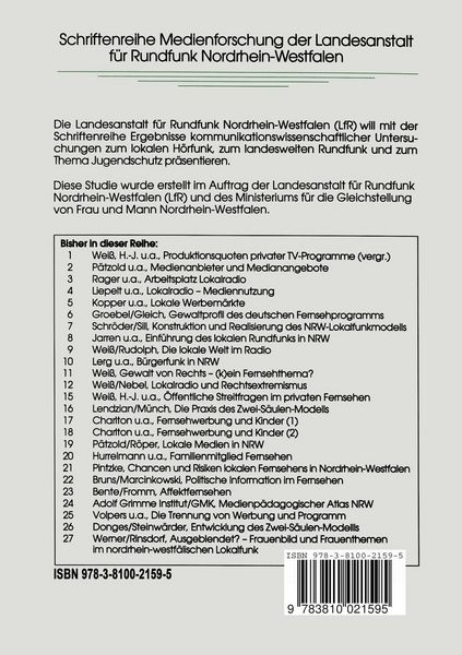 Produktbild: Ausgeblendet? &mdash; Frauenbild und Frauenthemen im nordrhein-westf&auml;lischen Lokalfunk