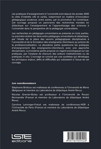 Produktbild: Recherches en P&eacute;dagogie Universitaire