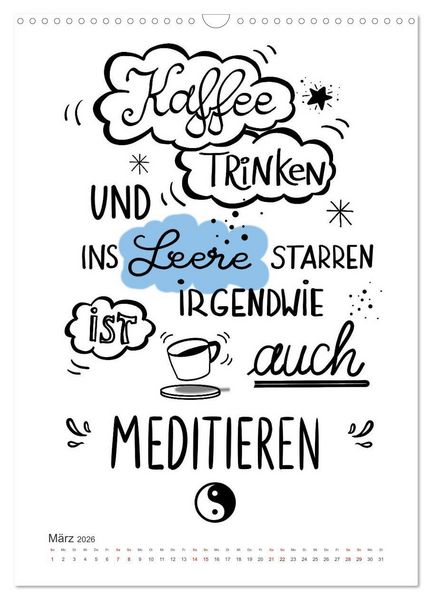 Produktbild: Kaffee liebt dich (Wandkalender 2026 DIN A3 hoch), CALVENDO Monatskalender