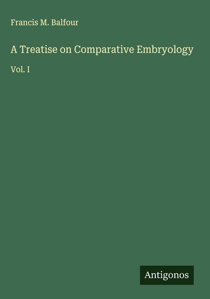Produktbild: A Treatise on Comparative Embryology