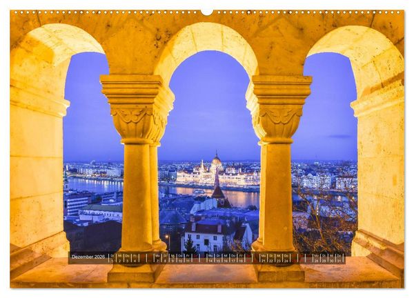 Produktbild: Budapest - Die Stadt an der Donau (hochwertiger Premium Wandkalender 2026 DIN A2 quer), Kunstdruck in Hochglanz