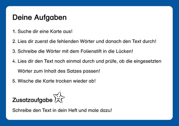Produktbild: L&uuml;ckentexte Teil 1 f&uuml;r die 1. und 2. Klasse