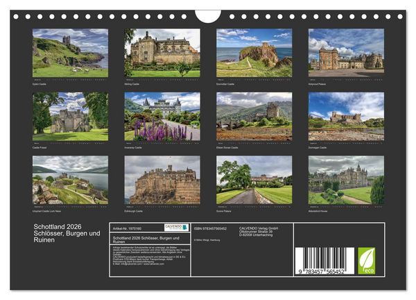 Produktbild: Schottland 2026 Schl&ouml;sser, Burgen und Ruinen (Wandkalender 2026 DIN A4 quer), CALVENDO Monatskalender