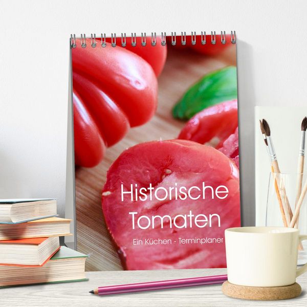 Produktbild: Historische Tomaten - Ein K&uuml;chen Terminplaner (Tischkalender 2026 DIN A5 hoch), CALVENDO Monatskalender
