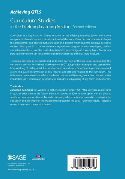 Produktbild: Curriculum Studies in the Lifelong Learning Sector