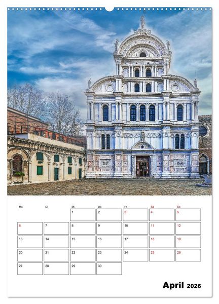 Produktbild: Venedig Kulisse der Serenissima - Terminplaner (Wandkalender 2026 DIN A2 hoch), CALVENDO Monatskalender
