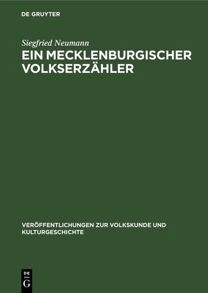 Produktbild: Ein Mecklenburgischer Volkserz&auml;hler