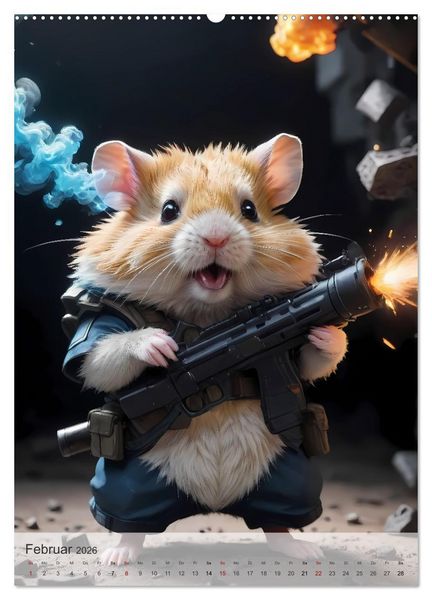 Produktbild: Action Pack - Ein tierisch niedliches Spezialkommando (hochwertiger Premium Wandkalender 2026 DIN A2 hoch), Kunstdruck in Hochglanz