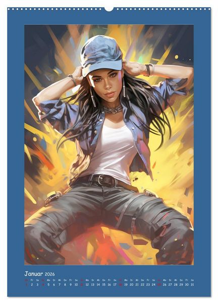 Produktbild: Urban Dancer. Streetstyle-Szene-Illustrationen (hochwertiger Premium Wandkalender 2026 DIN A2 hoch), Kunstdruck in Hochglanz