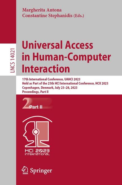 Produktbild: Universal Access in Human-Computer Interaction