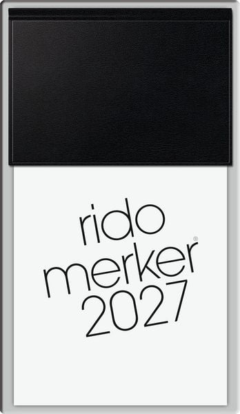 Produktbild: rido/id&eacute; 7035003907 Vormerkbuch Mod. Merker 2027 108&times;201 mm, Kunststoff, schwarz