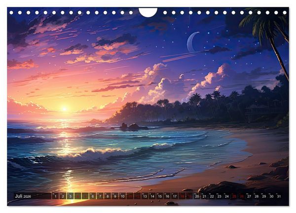 Produktbild: Inspirierende Str&auml;nde (Wandkalender 2026 DIN A4 quer), CALVENDO Monatskalender