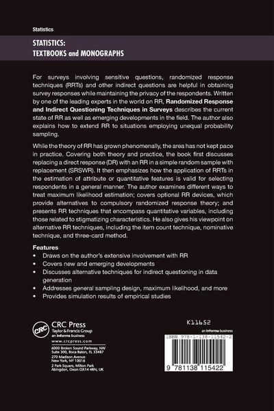 Produktbild: Randomized Response and Indirect Questioning Techniques in Surveys