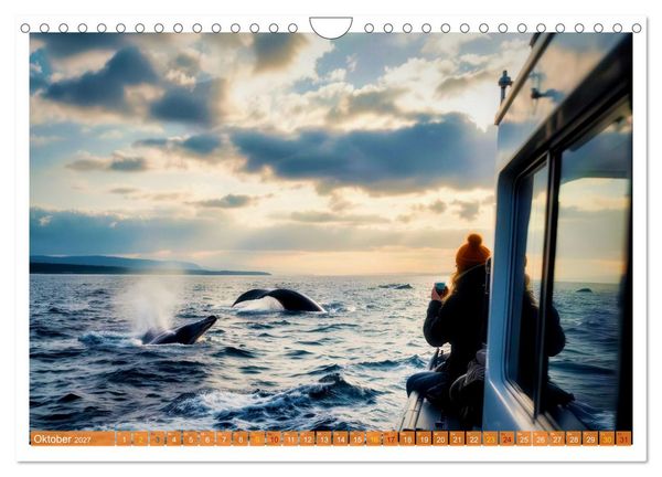 Produktbild: Whale Watching (Wandkalender 2027 DIN A4 quer), CALVENDO Monatskalender