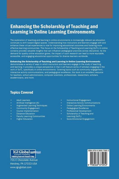 Produktbild: Enhancing the Scholarship of Teaching and Learning in Online Learning Environments