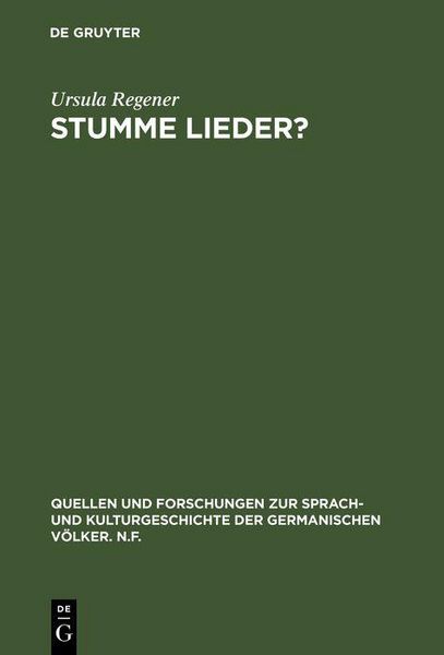 Produktbild: Stumme Lieder?