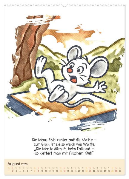Produktbild: Tierisch hoch hinaus: Von A bis Z durchs Kletterabenteuer! - Der Kalender zum Kinderbuch (Wandkalender 2026 DIN A2 hoch), CALVENDO Monatskalender