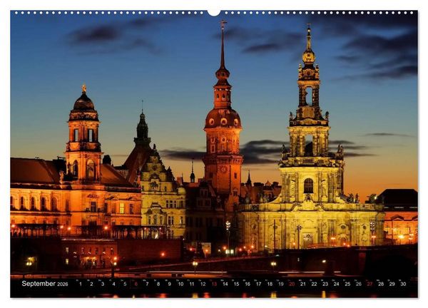 Produktbild: Dresden - Wundersch&ouml;nes Elbflorenz (hochwertiger Premium Wandkalender 2026 DIN A2 quer), Kunstdruck in Hochglanz