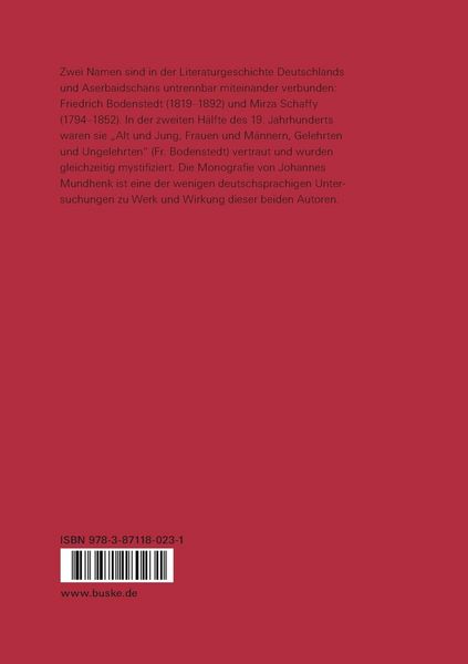 Produktbild: Friedrich Bodenstedt und Mirza Schaffy